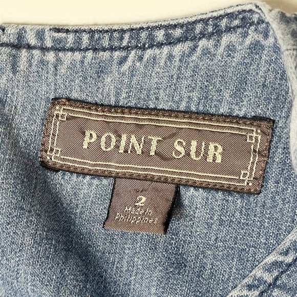 J. Crew Point Sur Wide Leg Tailored Indigo Jumpsuit 2 chambray denim minimalist - Picture 8 of 14